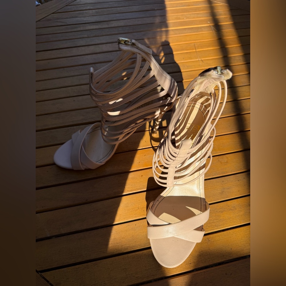 Chic Nude Strappy Heels